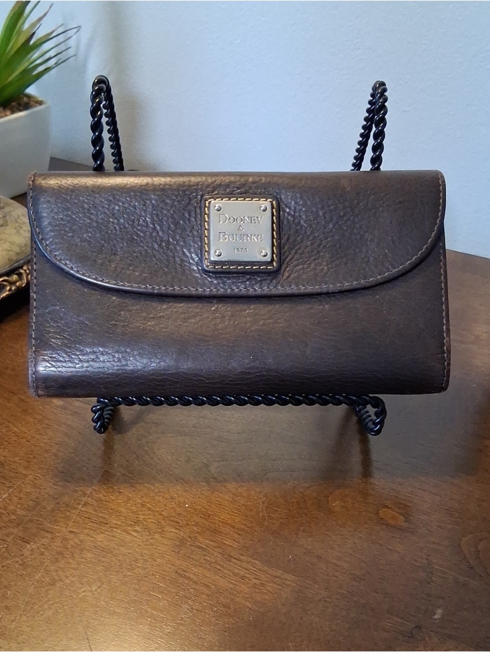 Dooney & Bourke Brown Leather Logo Wallet
